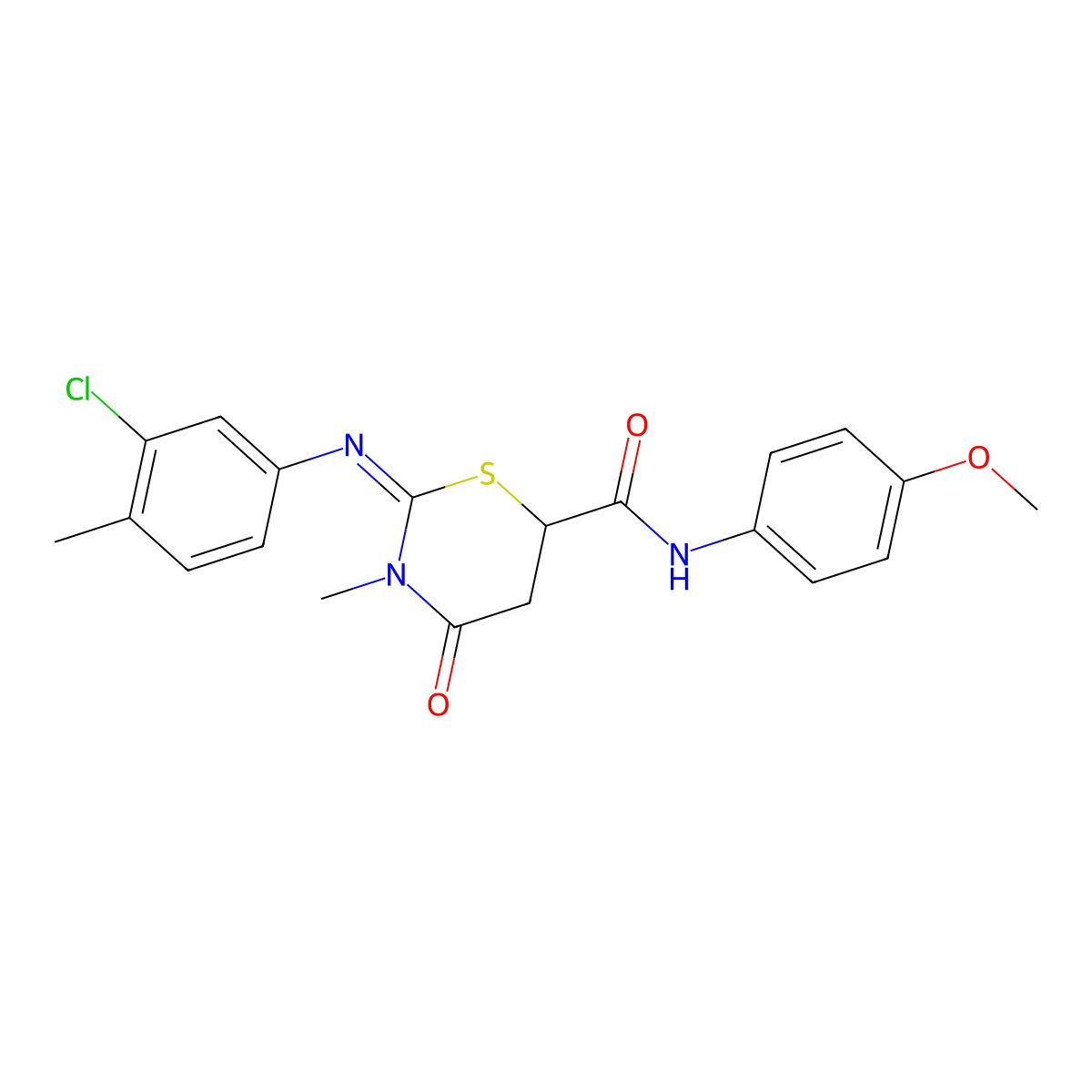 2-[(3-chloro-4-methylphenyl)imino]-N-(4-methoxyphenyl)-3-methyl-4-oxo-1,3-thiazinane-6-carboxamide molecular structure, CAS 335419-30-2