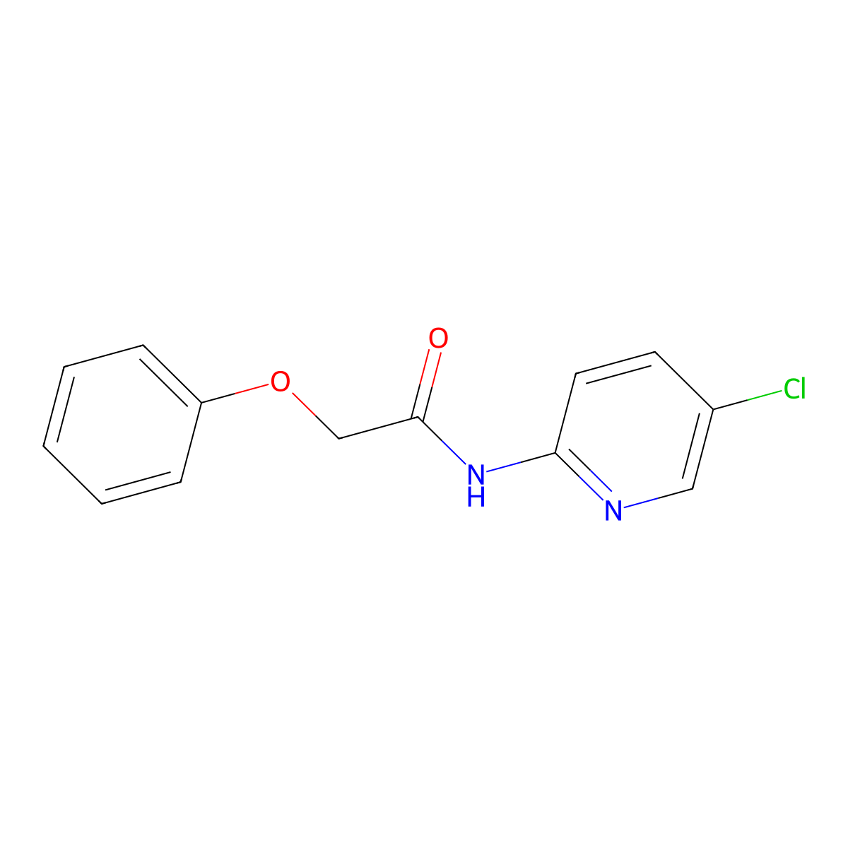 N-(5-chloropyridin-2-yl)-2-phenoxyacetamide molecular structure, CAS 335420-17-2