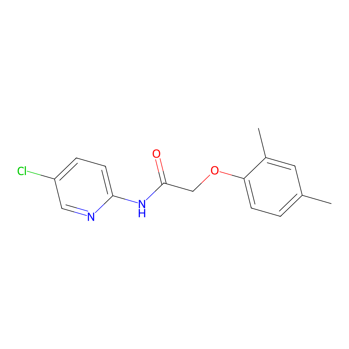 N-(5-chloropyridin-2-yl)-2-(2,4-dimethylphenoxy)acetamide molecular structure, CAS 335420-27-4