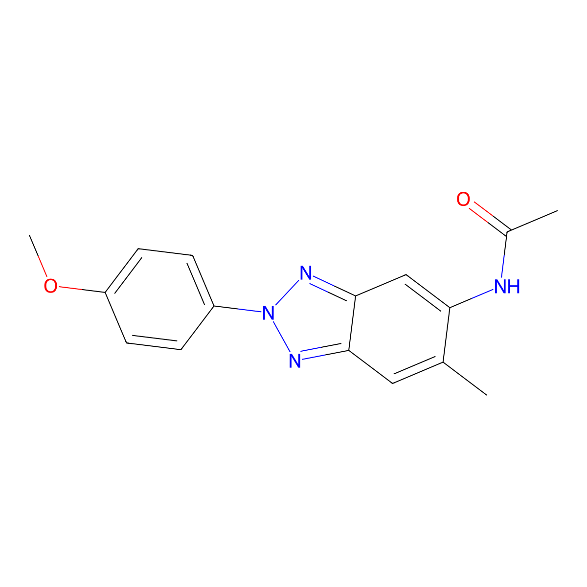 N-[2-(4-methoxyphenyl)-6-methylbenzotriazol-5-yl]acetamide molecular structure, CAS 335420-29-6