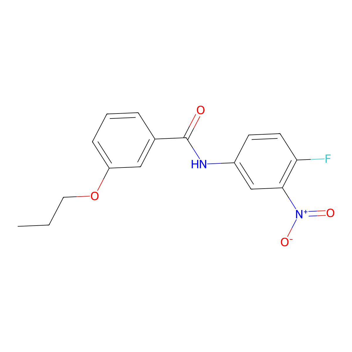 N-(4-fluoro-3-nitrophenyl)-3-propoxybenzamide molecular structure, CAS 335420-38-7