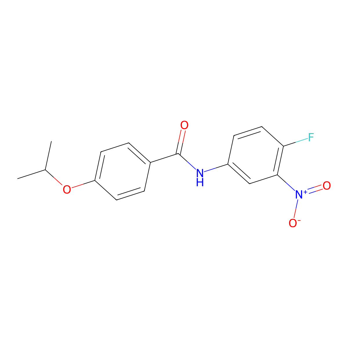 N-{4-fluoro-3-nitrophenyl}-4-isopropoxybenzamide molecular structure, CAS 335420-39-8