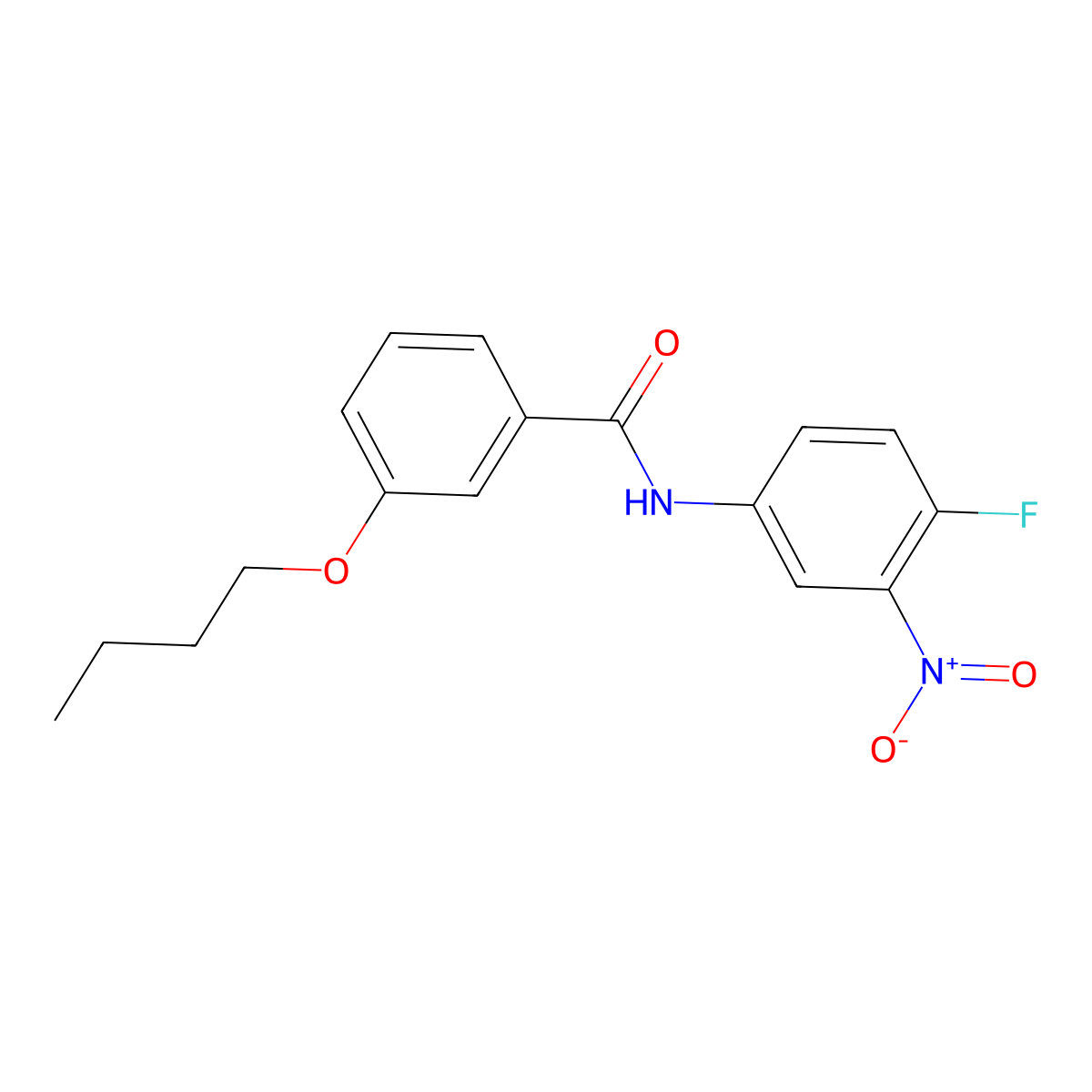 3-butoxy-N-{4-fluoro-3-nitrophenyl}benzamide molecular structure, CAS 335420-48-9
