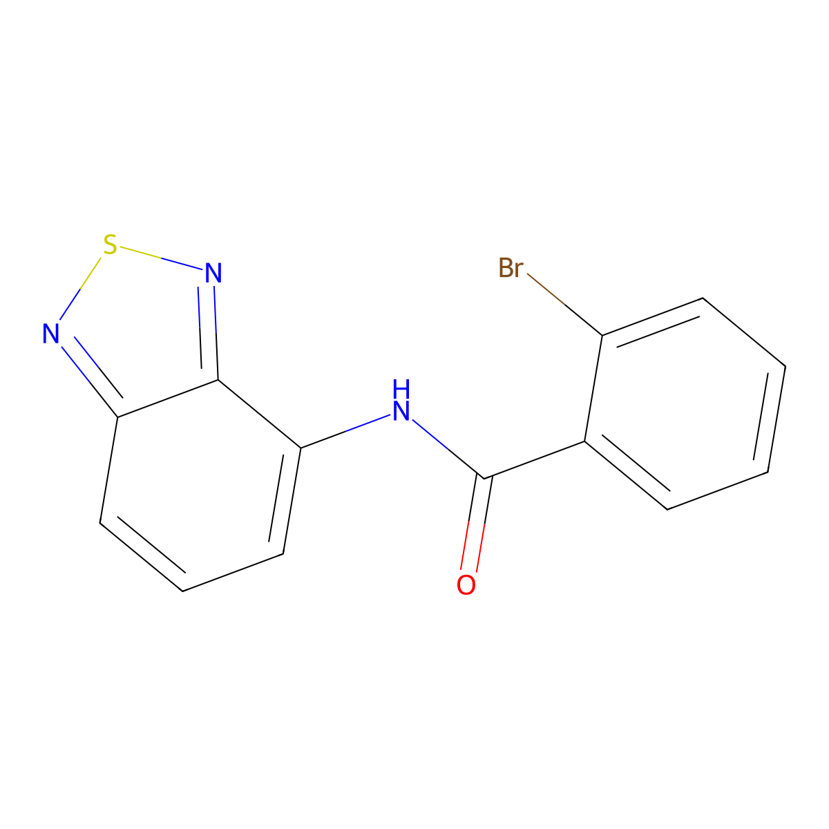 N-(2,1,3-benzothiadiazol-4-yl)-2-bromobenzamide molecular structure, CAS 335420-50-3
