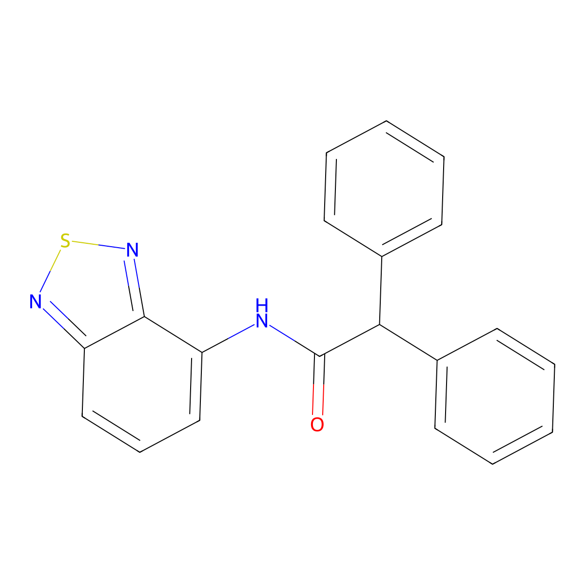 n-(2,1,3-Benzothiadiazol-4-yl)-2,2-diphenylacetamide molecular structure, CAS 335420-53-6