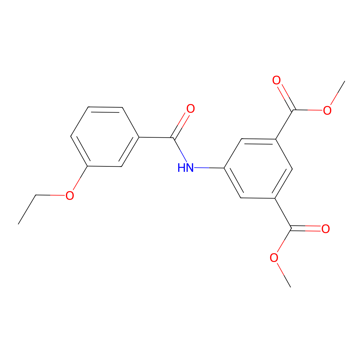 Dimethyl 5-[(3-ethoxybenzoyl)amino]isophthalate molecular structure, CAS 335420-54-7