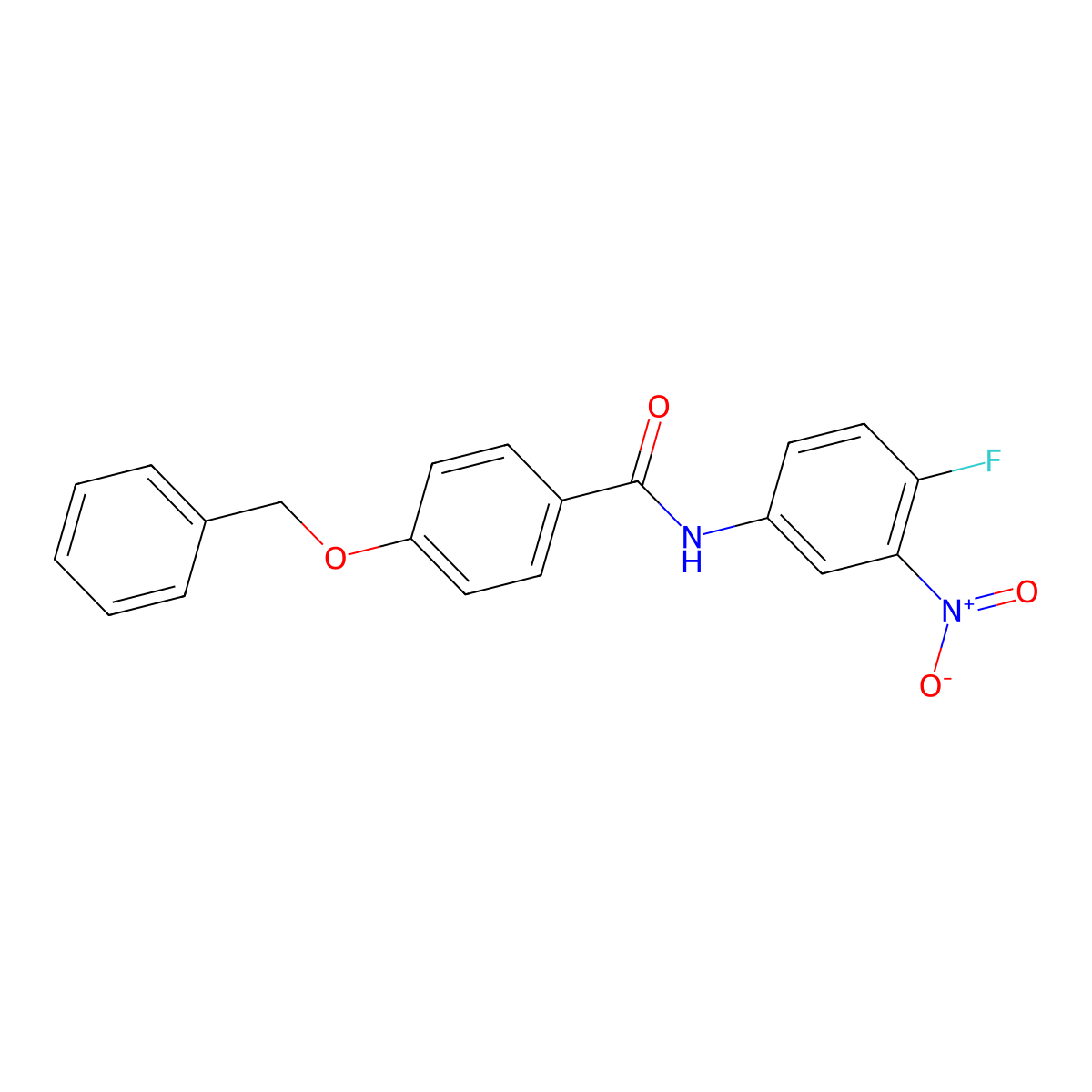 N-(4-fluoro-3-nitrophenyl)-4-phenylmethoxybenzamide molecular structure, CAS 335420-62-7