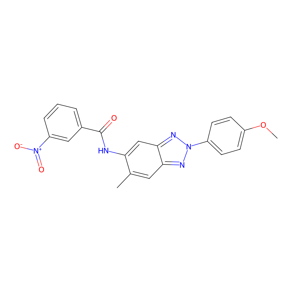 N-[2-(4-methoxyphenyl)-6-methylbenzotriazol-5-yl]-3-nitrobenzamide molecular structure, CAS 335420-89-8