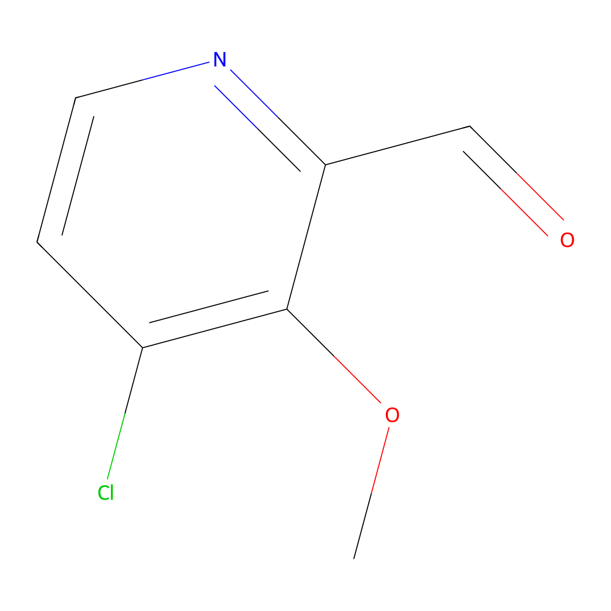 4-Chloro-3-methoxypyridine-2-carbaldehyde molecular structure, CAS 335428-53-0