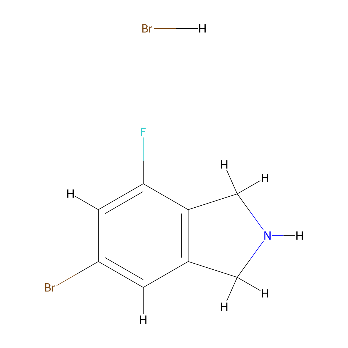 6-Bromo-4-fluoroisoindoline hydrobromide molecular structure, CAS 335428-72-3