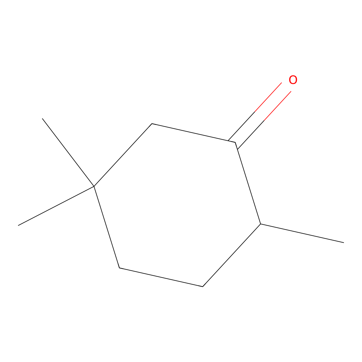 2,5,5-Trimethylcyclohexan-1-one molecular structure, CAS 33543-18-9