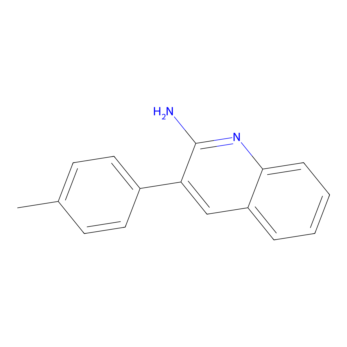 3-(4-Methylphenyl)quinolin-2-amine molecular structure, CAS 33543-53-2