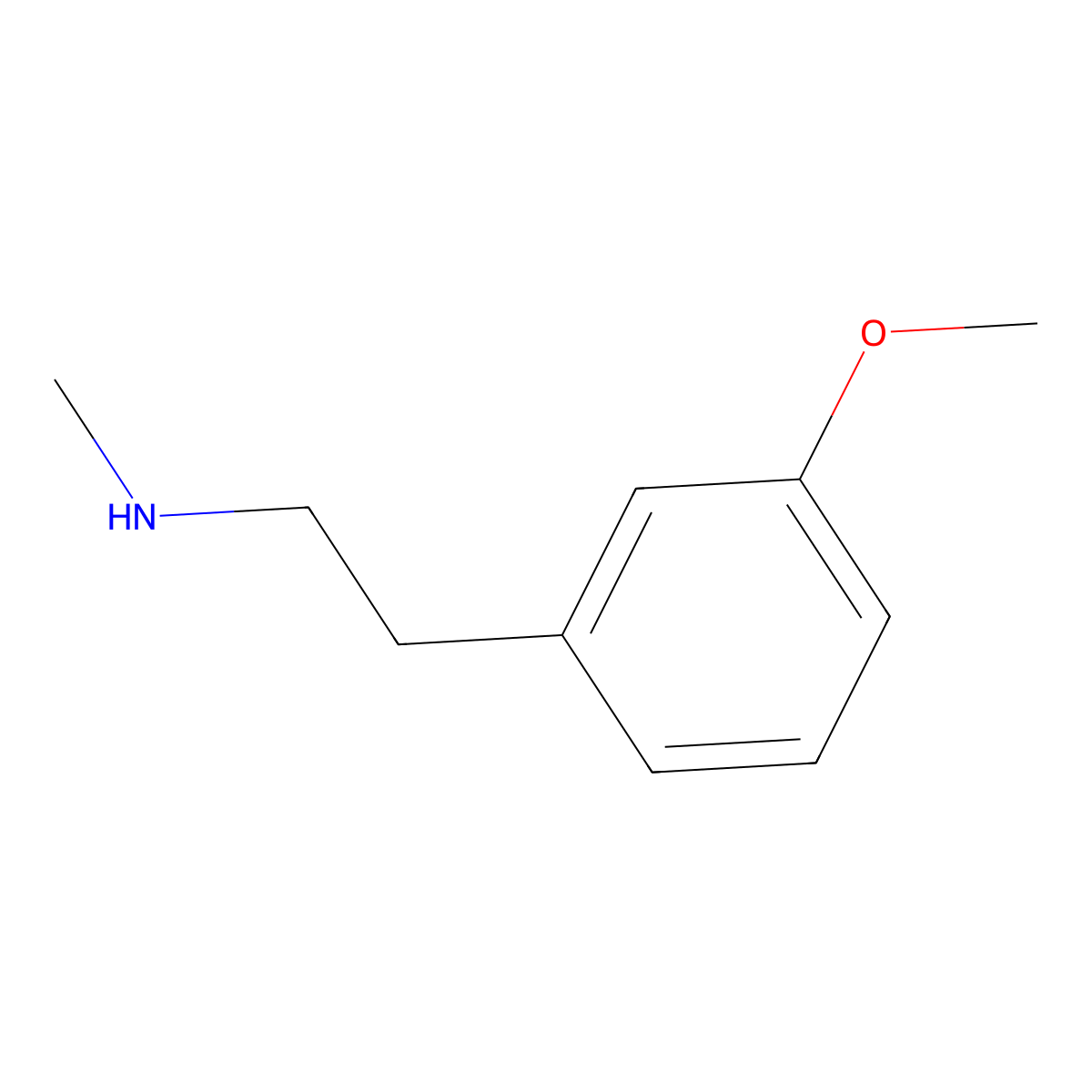 m-Methoxy-N-methylphenethylamine molecular structure, CAS 33543-62-3