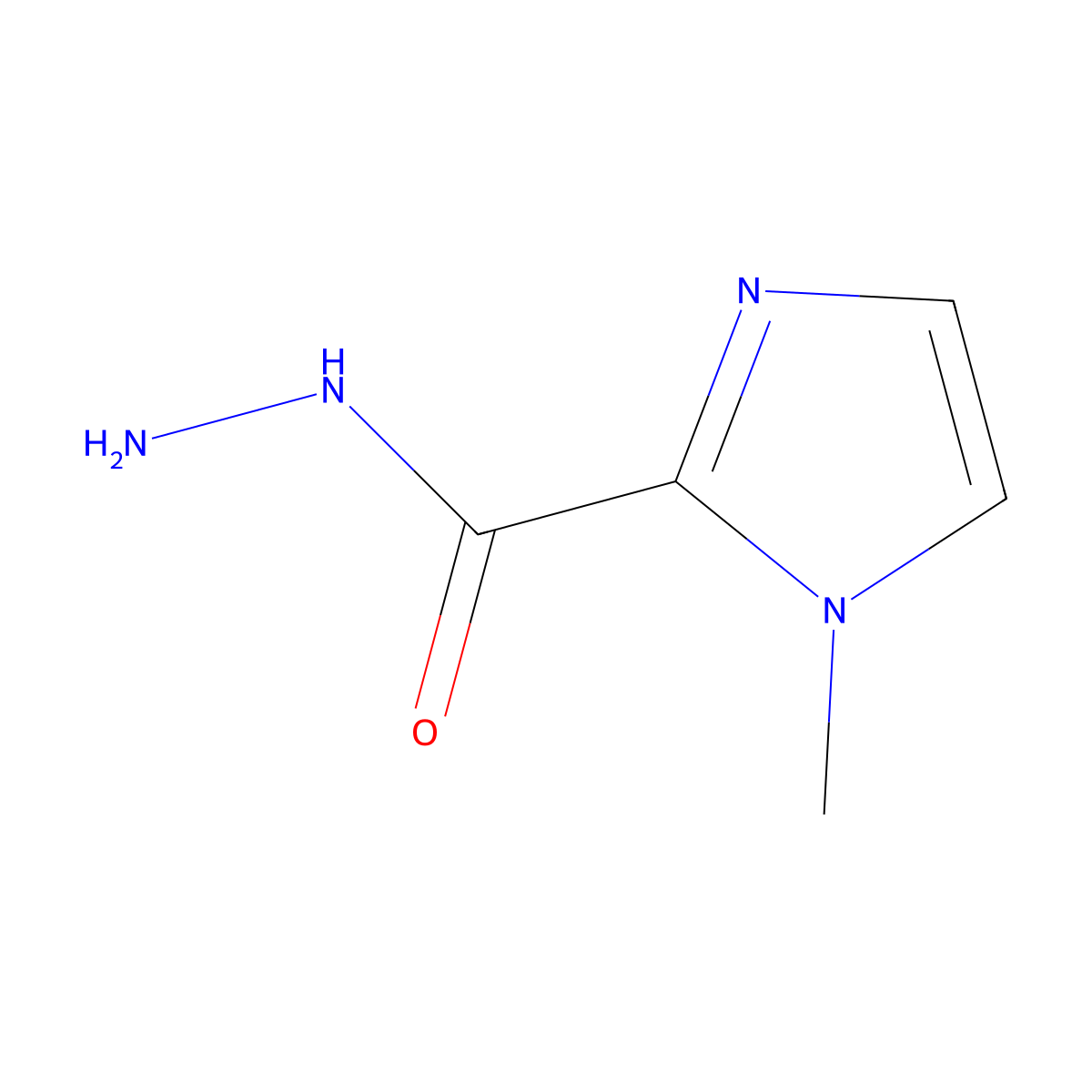 1-Methyl-1H-imidazole-2-carbohydrazide molecular structure, CAS 33543-79-2