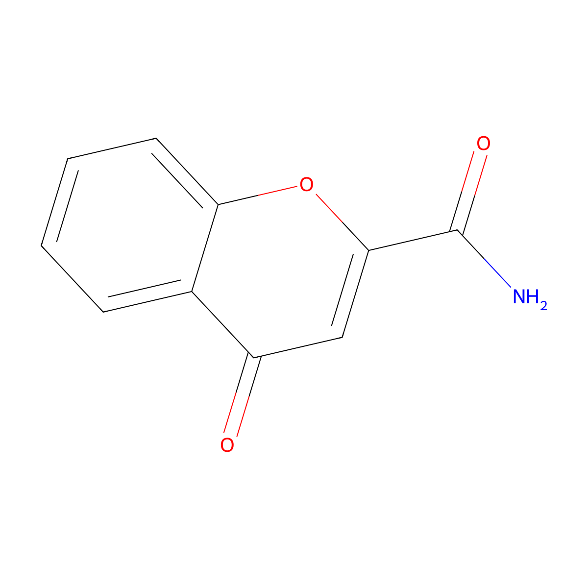 4H-1-Benzopyran-2-carboxamide, 4-oxo- molecular structure, CAS 33543-89-4