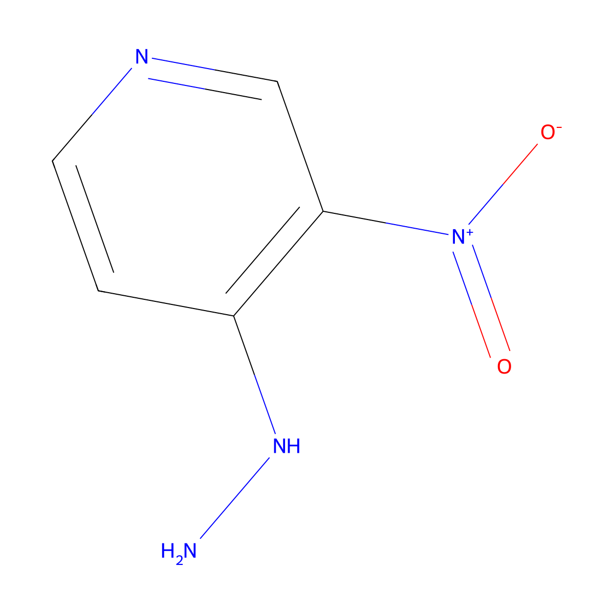 4-Hydrazino-3-nitropyridine molecular structure, CAS 33544-42-2