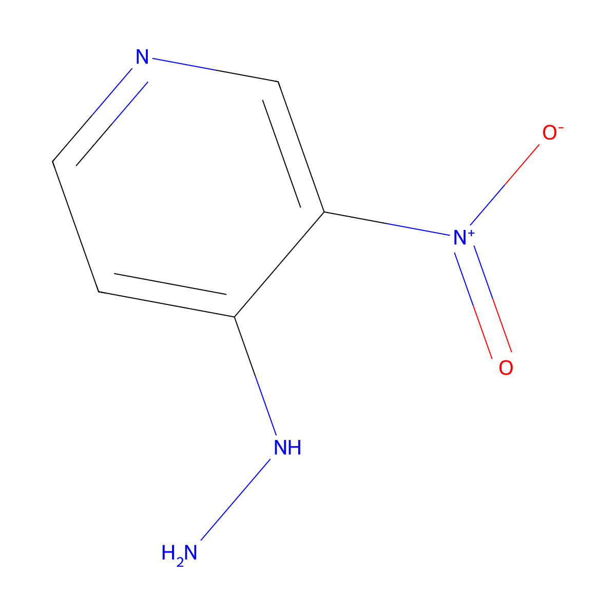 4-Hydrazino-3-nitropyridine molecular structure, CAS 33544-42-2