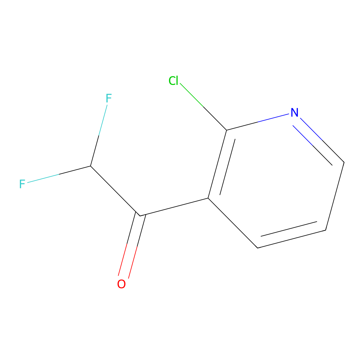 1-(2-Chloropyridin-3-yl)-2,2-difluoroethan-1-one molecular structure, CAS 335449-20-2