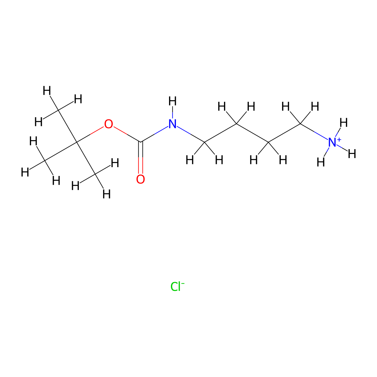 4-[(2-Methylpropan-2-yl)oxycarbonylamino]butylazanium;chloride molecular structure, CAS 33545-98-1