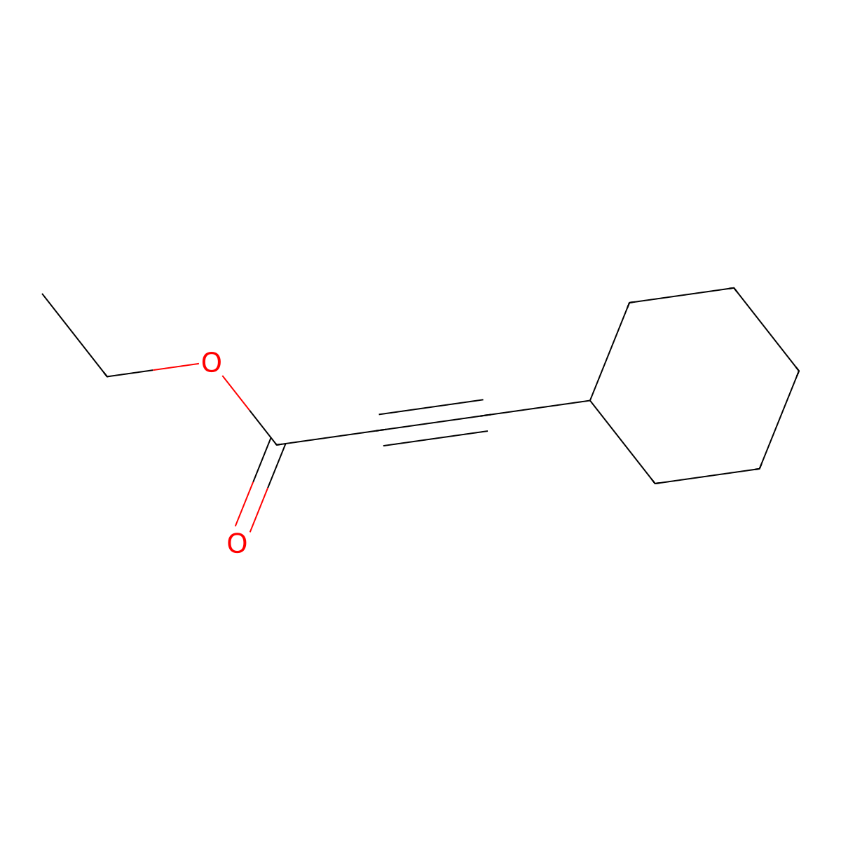 Ethyl 3-cyclohexylprop-2-ynoate molecular structure, CAS 33547-94-3