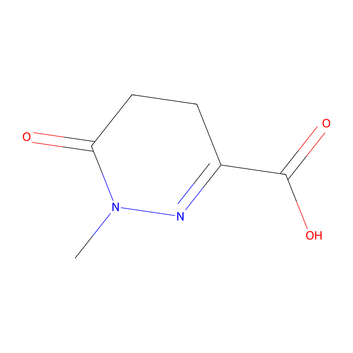 1-Methyl-6-oxo-1,4,5,6-tetrahydropyridazine-3-carboxylic acid molecular structure, CAS 33548-32-2