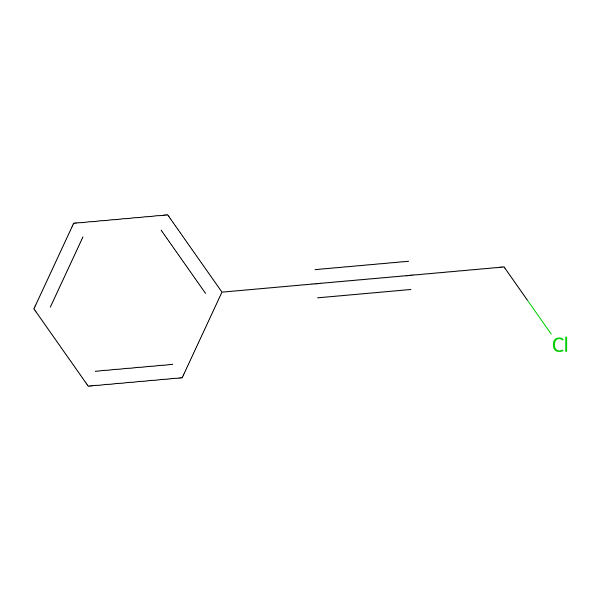 (3-Chloroprop-1-yn-1-yl)benzene molecular structure, CAS 3355-31-5