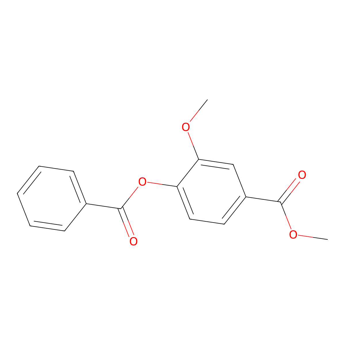 Methyl 4-(benzoyloxy)-3-methoxybenzoate molecular structure, CAS 33551-45-0
