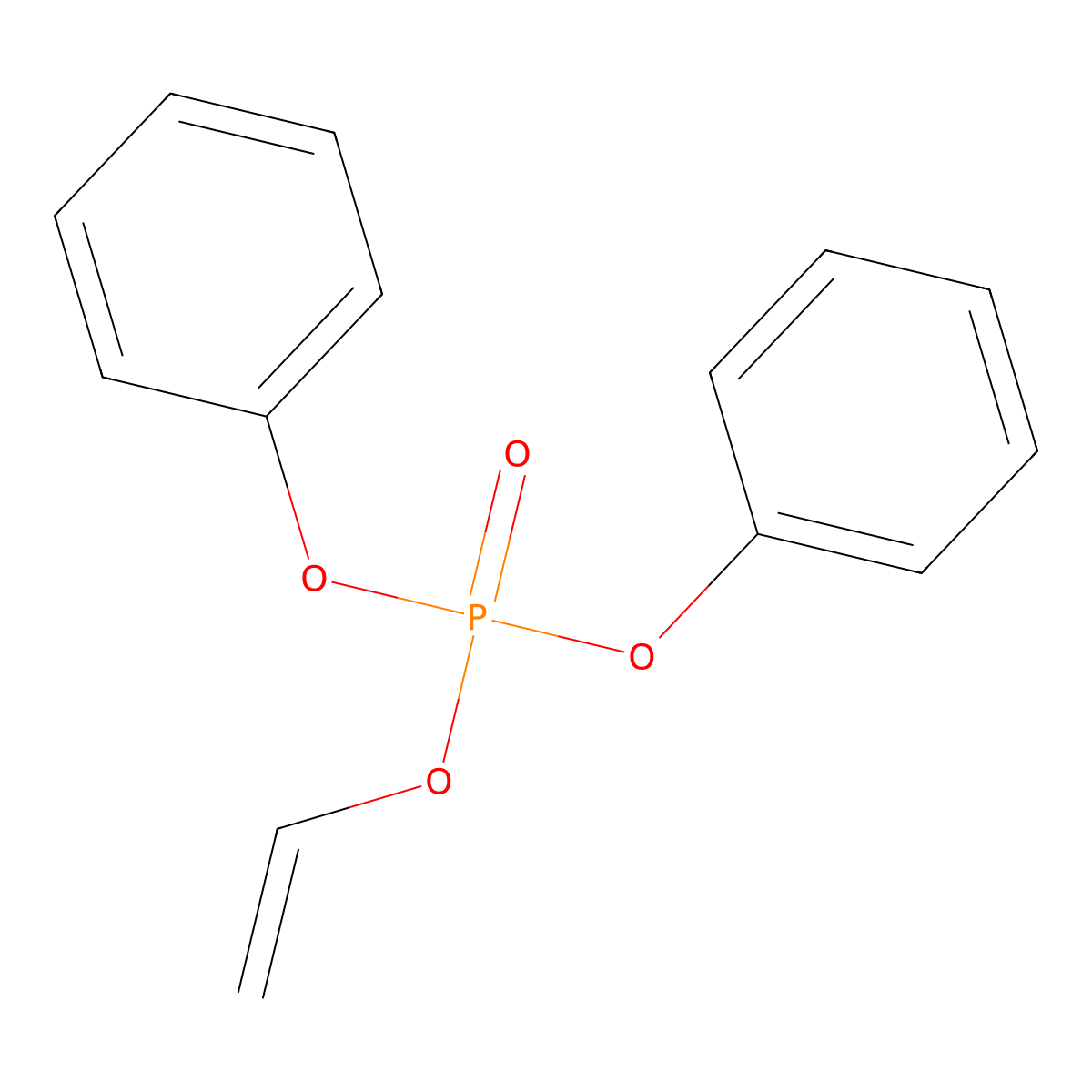 Diphenyl vinyl phosphate molecular structure, CAS 33552-07-7