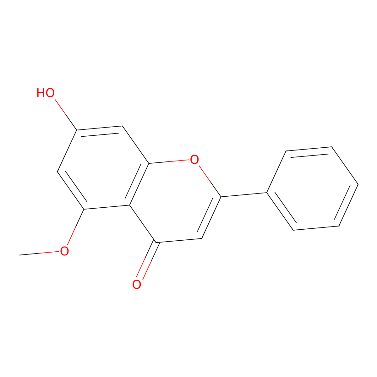 7-Hydroxy-5-Methoxy-2-Phenylchromen-4-One molecular structure, CAS 33554-47-1