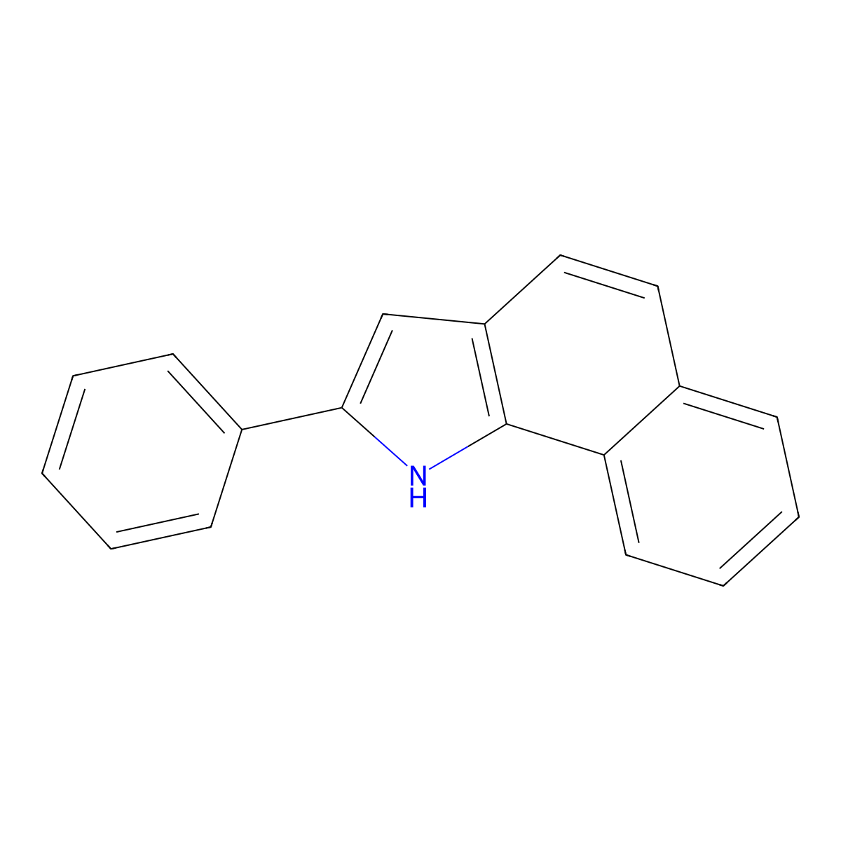 2-phenyl-1H-benzo[g]indole molecular structure, CAS 33555-17-8