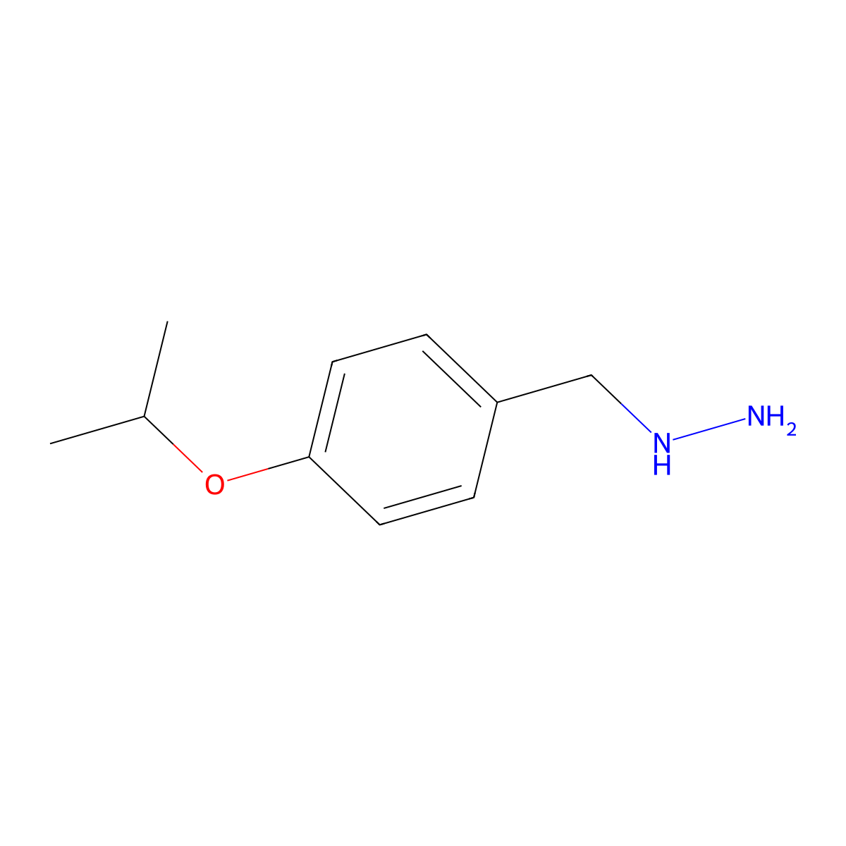 (4-Isopropoxybenzyl)hydrazine molecular structure, CAS 33556-44-4