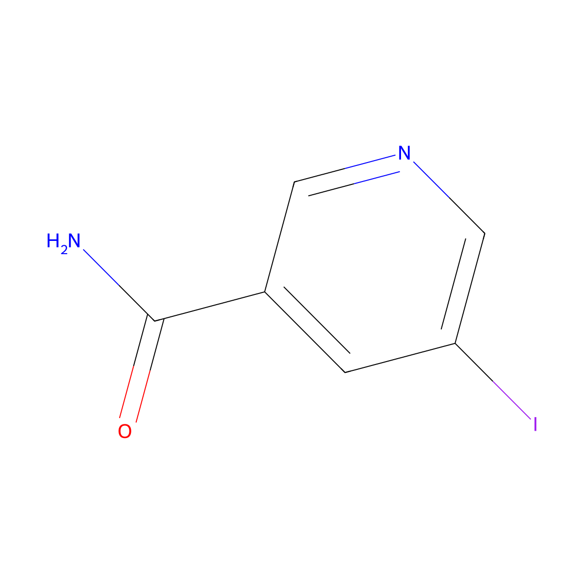 5-Iodopyridine-3-carboxamide molecular structure, CAS 33556-84-2