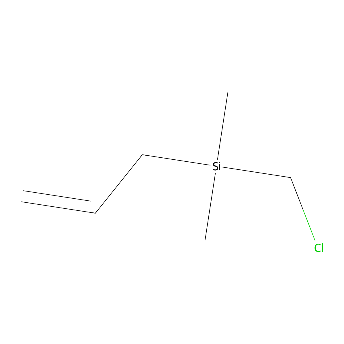 Allyl(chloromethyl)dimethylsilane molecular structure, CAS 33558-75-7