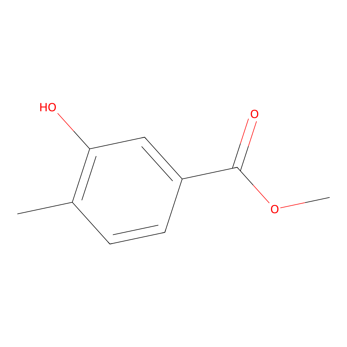 Methyl 3-hydroxy-4-methylbenzoate molecular structure, CAS 3356-86-3