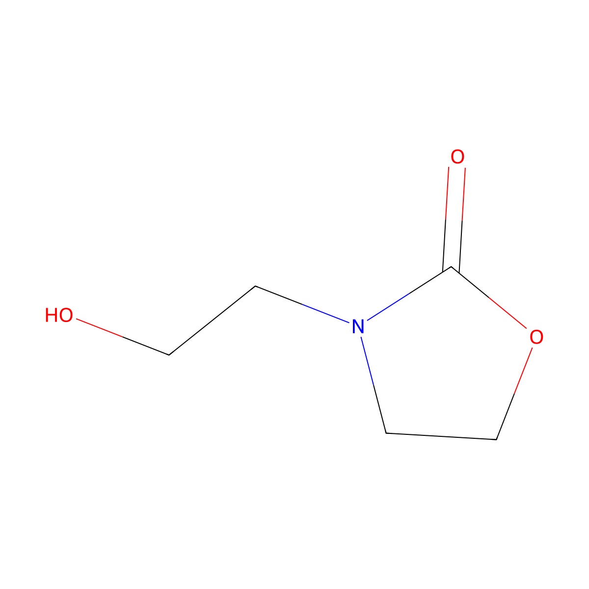 2-Oxazolidinone, 3-(2-hydroxyethyl)- molecular structure, CAS 3356-88-5