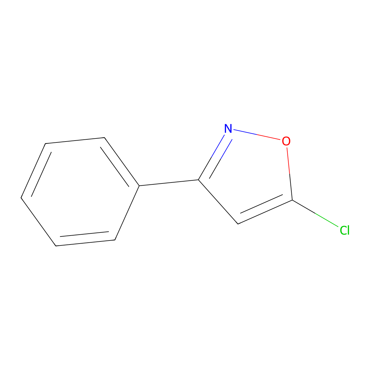 5-Chloro-3-phenylisoxazole molecular structure, CAS 3356-89-6