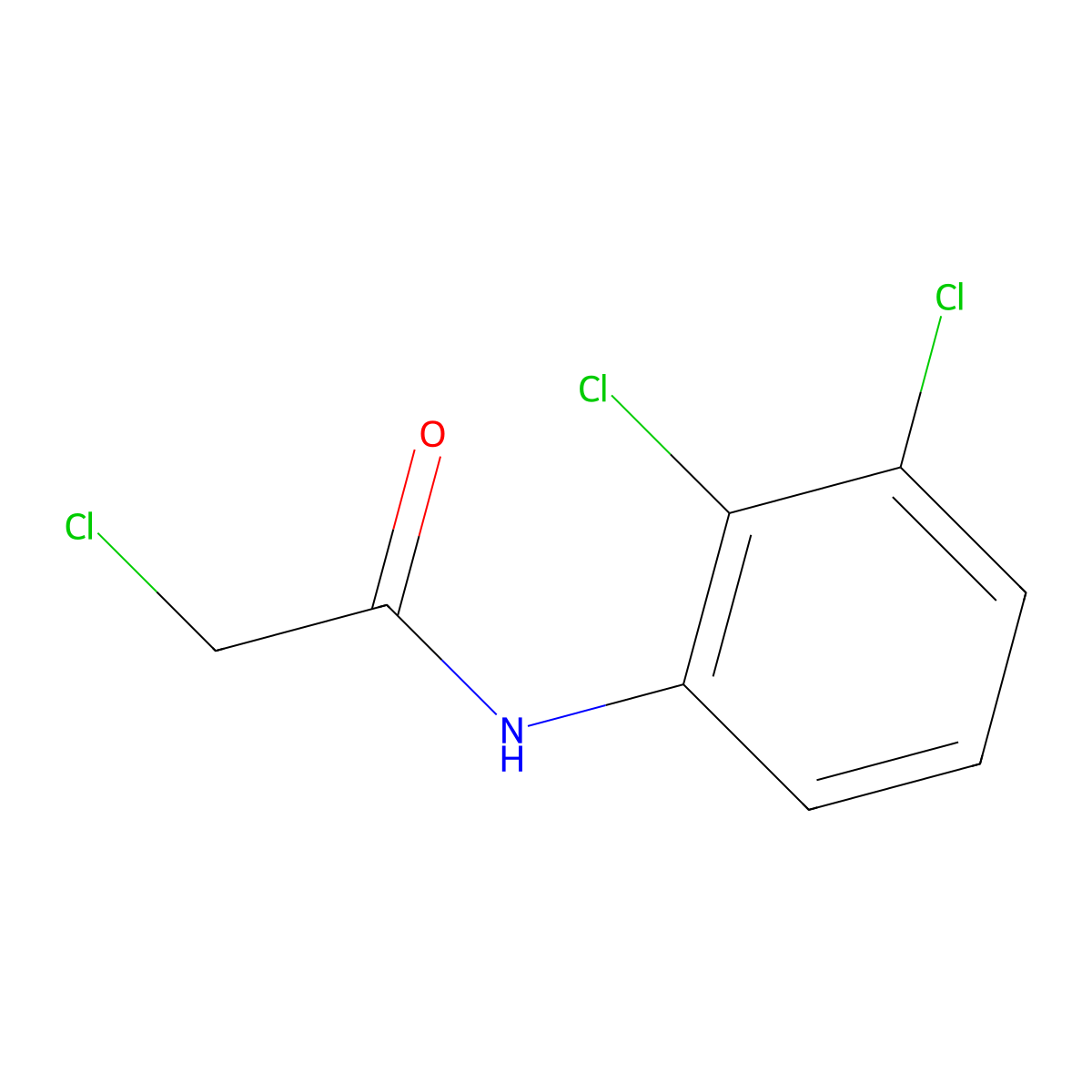 2-chloro-N-(2,3-dichlorophenyl)acetamide molecular structure, CAS 33560-47-3