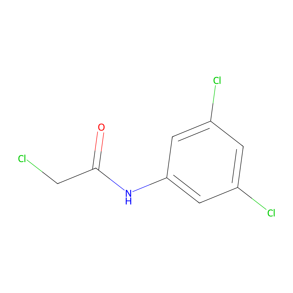 2-Chloro-N-(3,5-dichlorophenyl)acetamide molecular structure, CAS 33560-48-4