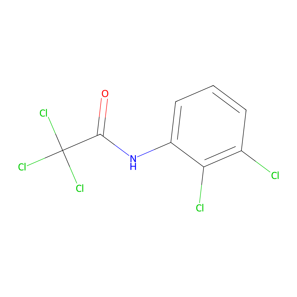 2,2,2-trichloro-N-(2,3-dichlorophenyl)acetamide molecular structure, CAS 33560-53-1