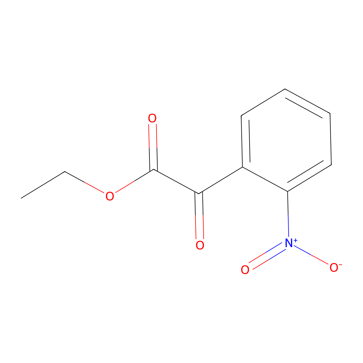 Ethyl 2-(2-nitrophenyl)-2-oxoacetate molecular structure, CAS 335605-43-1