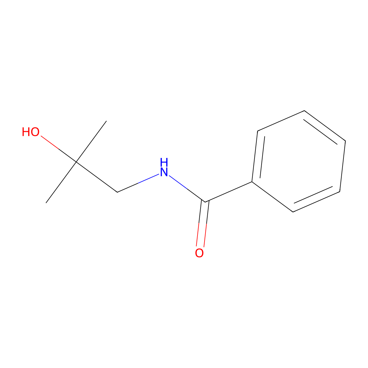N-(2-hydroxy-2-methylpropyl)benzamide molecular structure, CAS 33561-46-5