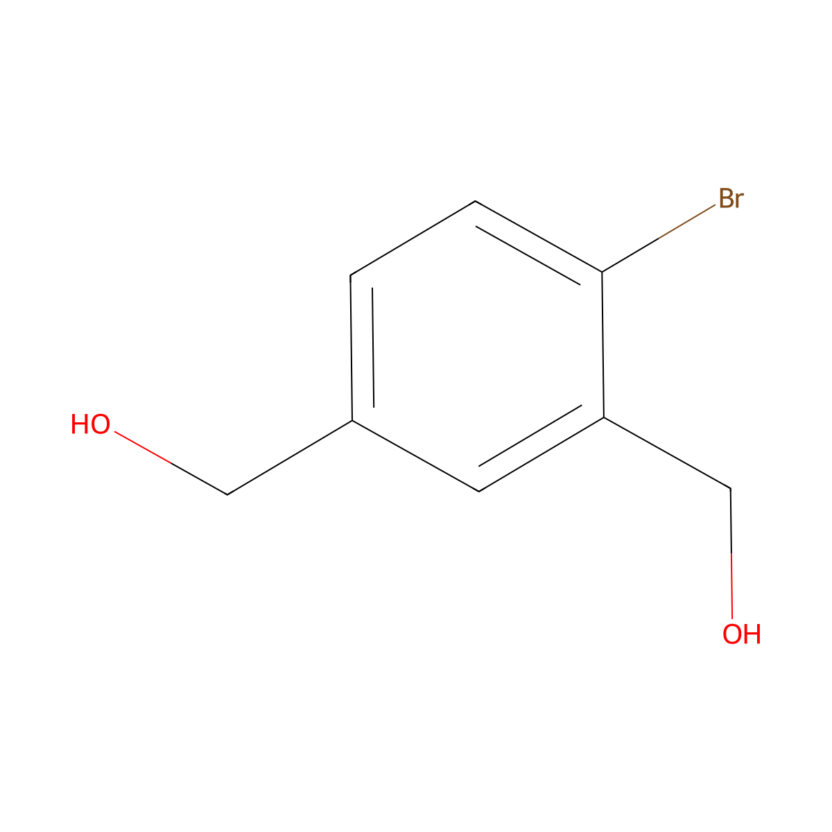 [2-Bromo-5-(hydroxymethyl)phenyl]methanol molecular structure, CAS 335612-69-6
