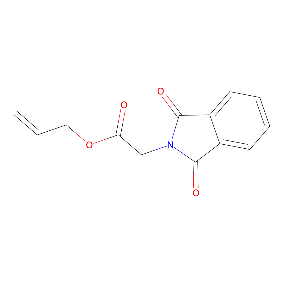 2H-Isoindole-2-acetic acid, 1,3-dihydro-1,3-dioxo-, 2-propenyl ester molecular structure, CAS 33562-48-0