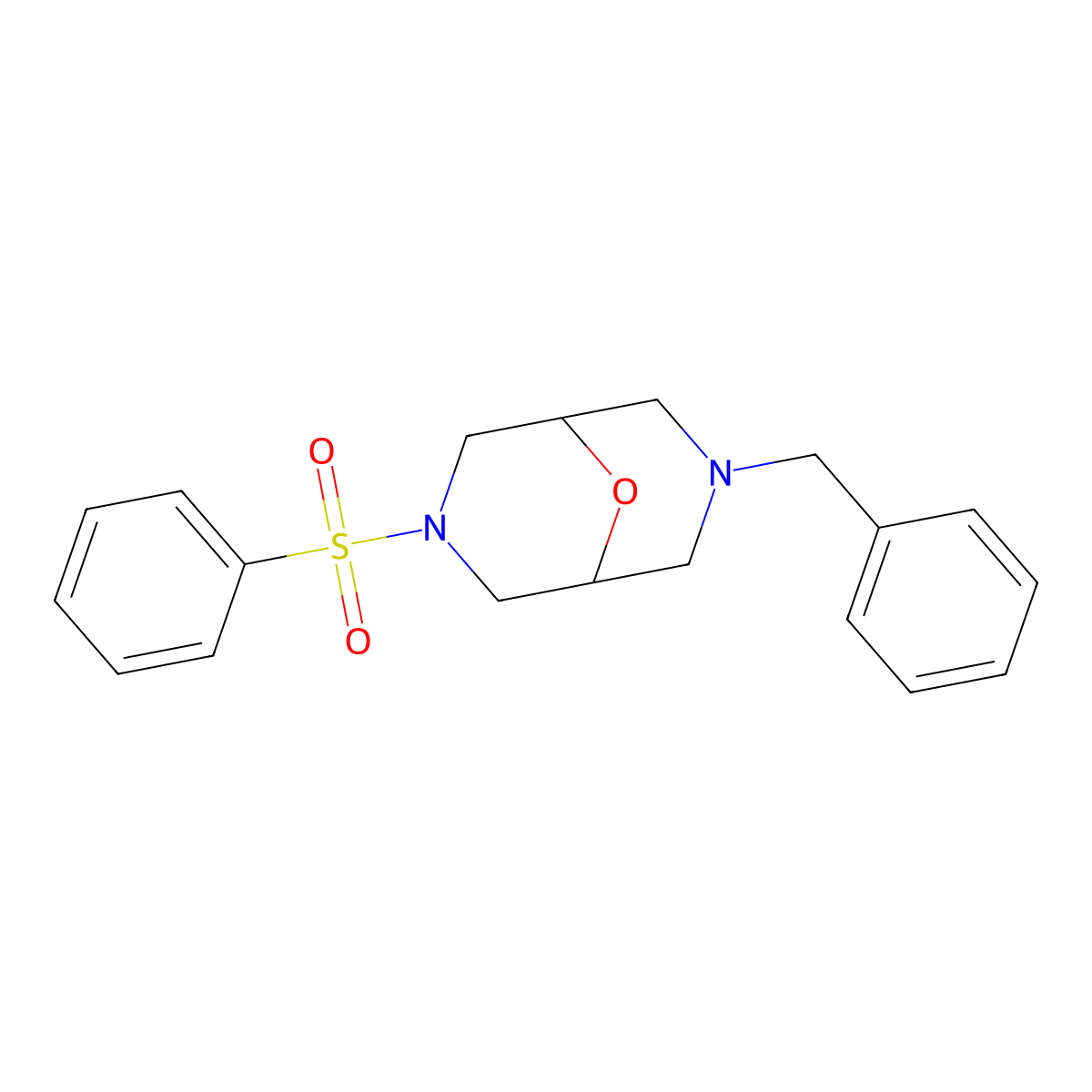3-Benzyl-7-(phenylsulfonyl)-9-oxa-3,7-diazabicyclo[3.3.1]nonane molecular structure, CAS 335620-96-7