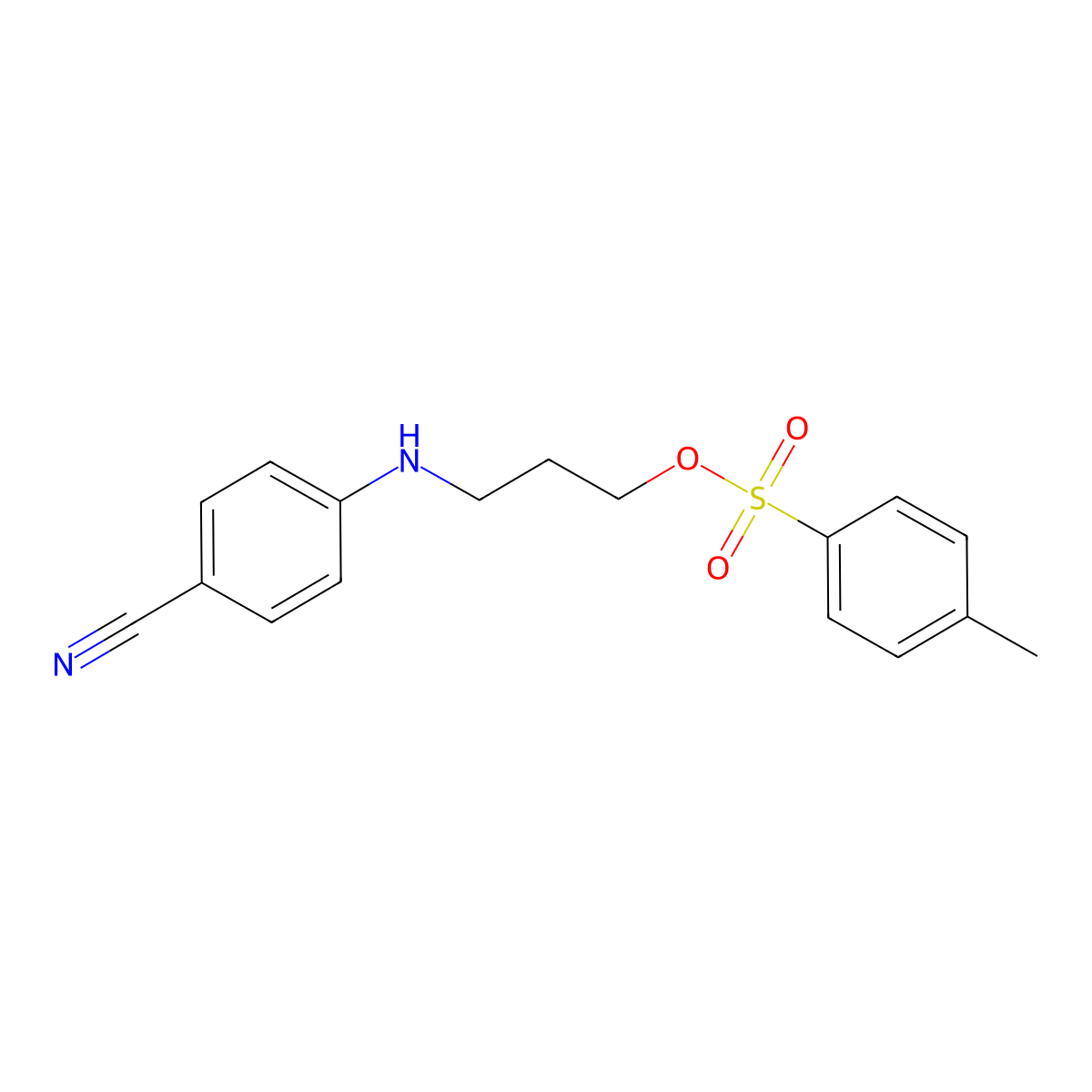 3-(4-Cyanoanilino)propyl 4-methylbenzenesulfonate molecular structure, CAS 335621-03-9