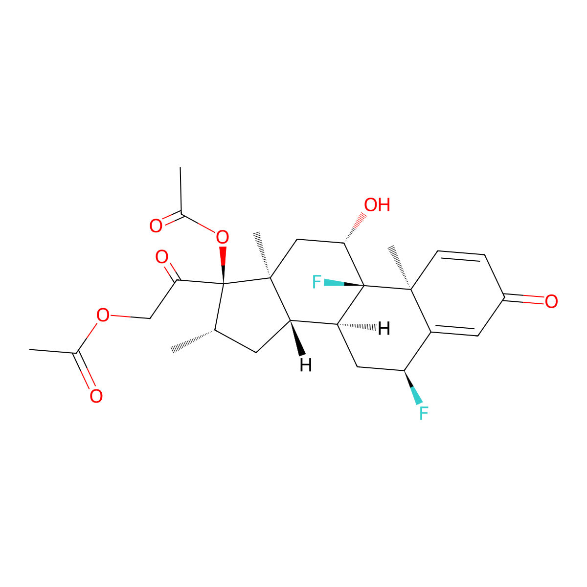 Diflorasone Diacetate molecular structure, CAS 33564-31-7