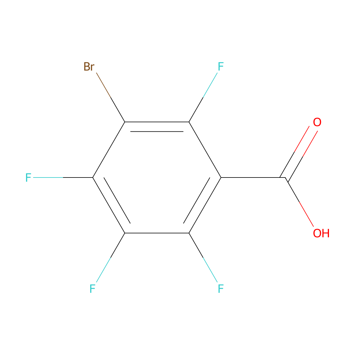 3-Bromo-2,4,5,6-tetrafluorobenzoic acid molecular structure, CAS 33564-64-6