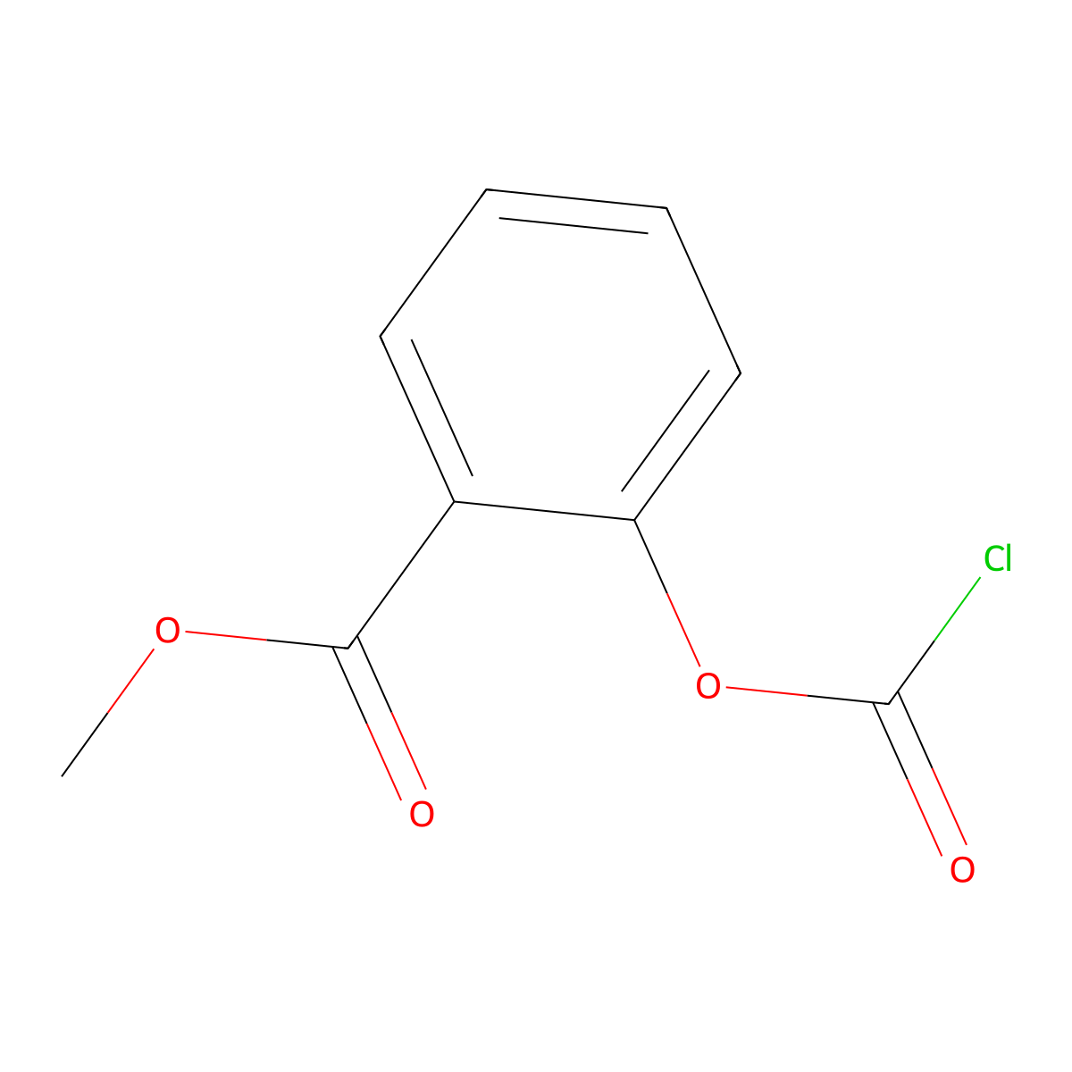 Methyl 2-[(chlorocarbonyl)oxy]benzoate molecular structure, CAS 33564-94-2
