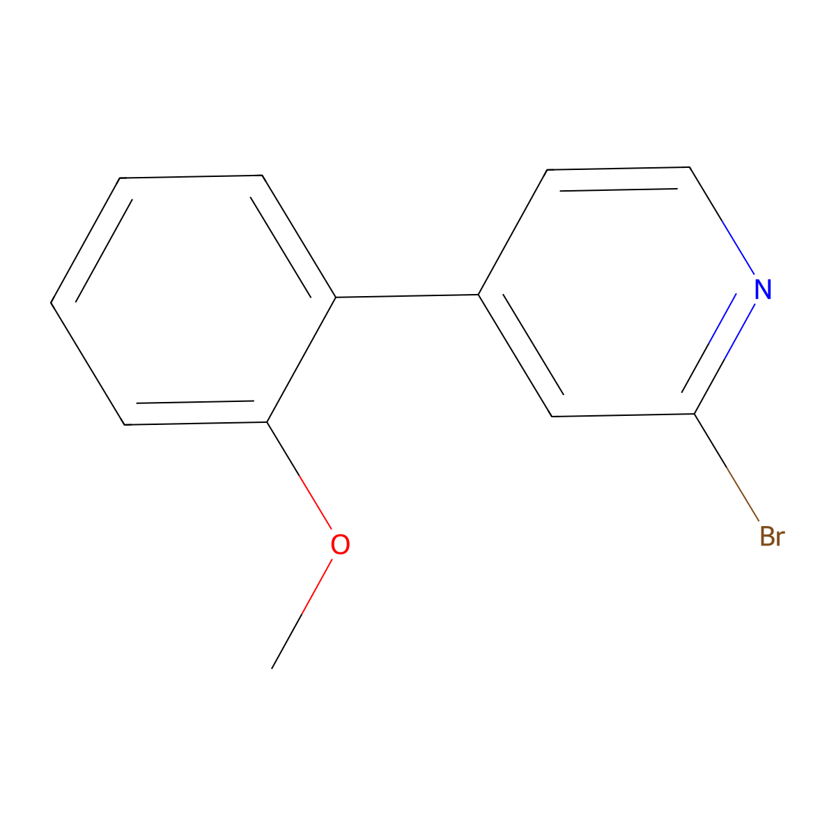 2-Bromo-4-(2-methoxyphenyl)pyridine molecular structure, CAS 335643-12-4