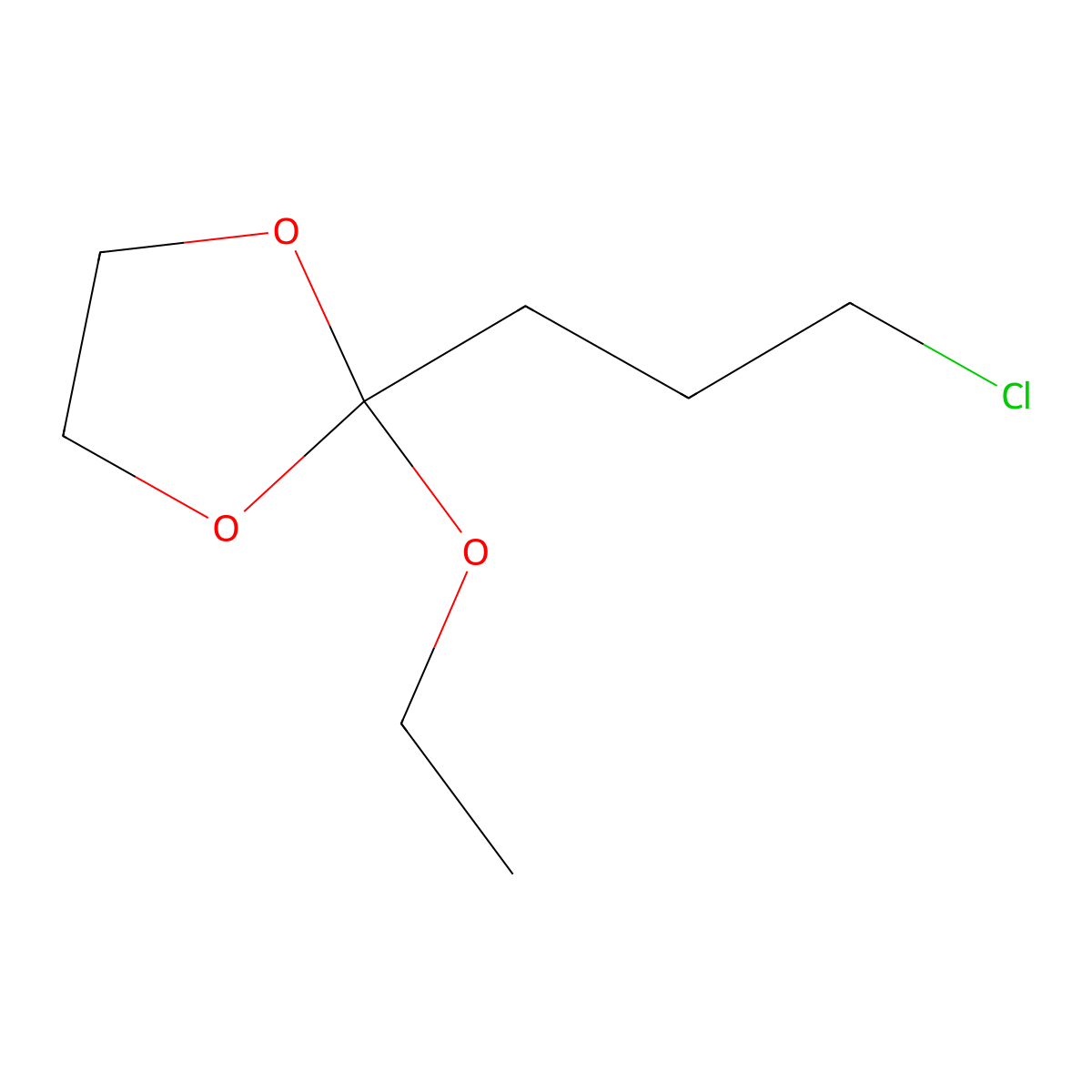 2-(3-Chloropropyl)-2-ethoxy-1,3-dioxolane molecular structure, CAS 335645-38-0